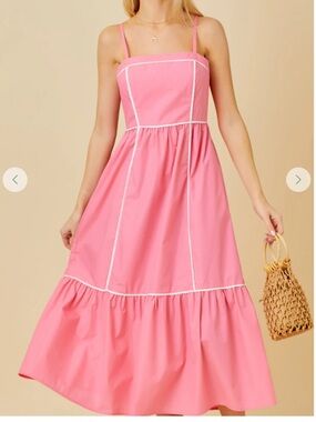 NWT coral pink midi dress